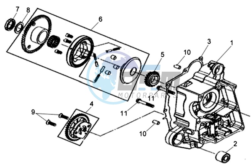 CRANKCASE RIGHT / OILPUMP