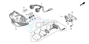 XL1000VA VARADERO drawing TAILLIGHT