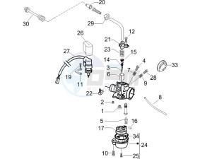 Runner 50 SP (UK) UK drawing Carburetors components