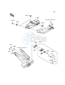 NINJA H2 ZX1000NGF XX (EU ME A(FRICA) drawing Taillight(s)