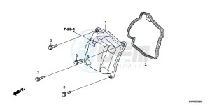 WW125D PCX125 - WW125 UK - (E) drawing CYLINDER HEAD COVER (WW125EX2C/ EX2D/ EX2E/ D)