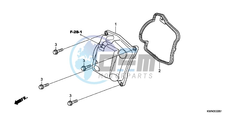 CYLINDER HEAD COVER (WW125EX2C/ EX2D/ EX2E/ D)