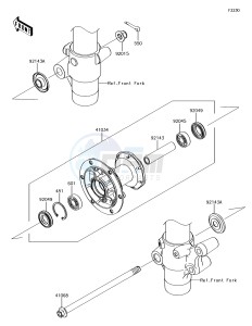 KX85-II KX85DEF EU drawing Front Hub