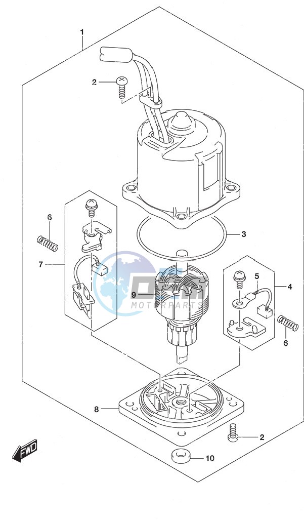 PTT Motor w/Transom (X) & (XX)