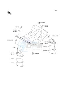 JS 800 A [800 SX-R] (A6F-A9F) A6F drawing ENGINE MOUNT