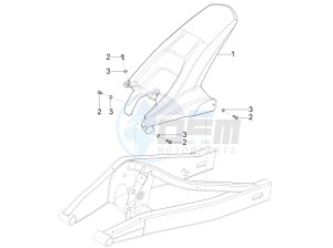 RS 50 RS4 50 2T E4 (APAC, EMEA) drawing Rear mudguard