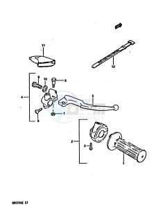 DR125S (E2) drawing RIGHT HANDLE SWITCH