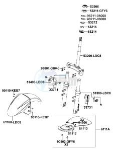 AGILITY FAT 50cc12 inch Netherlands drawing Steering Stem  - Front Cushion