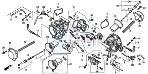 VTR1000F SUPER HAWK drawing CARBURETOR (COMPONENT PARTS)