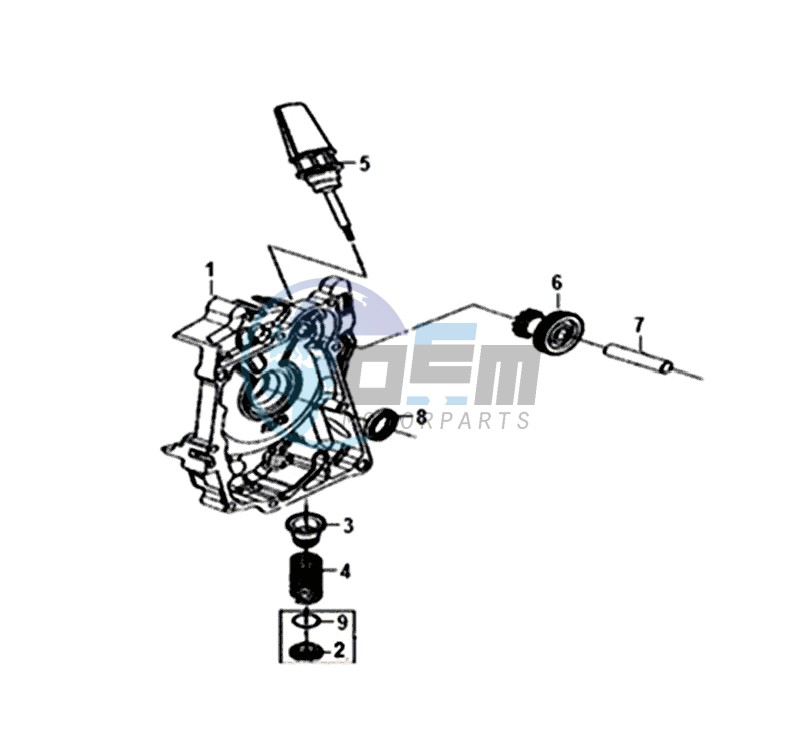 CRANKCASE  RIGHT / START MOTOR