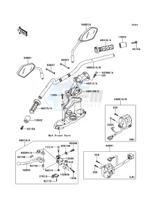 VERSYS_ABS KLE650DCF XX (EU ME A(FRICA) drawing Handlebar