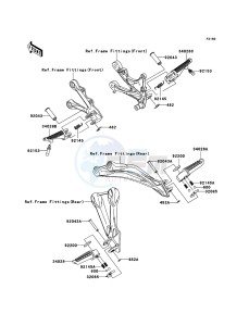 NINJA ZX-6RR ZX600-N1H FR GB XX (EU ME A(FRICA) drawing Footrests