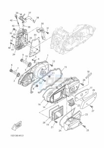 YP400RA XMAX 400 ABS (BL13) drawing EXHAUST