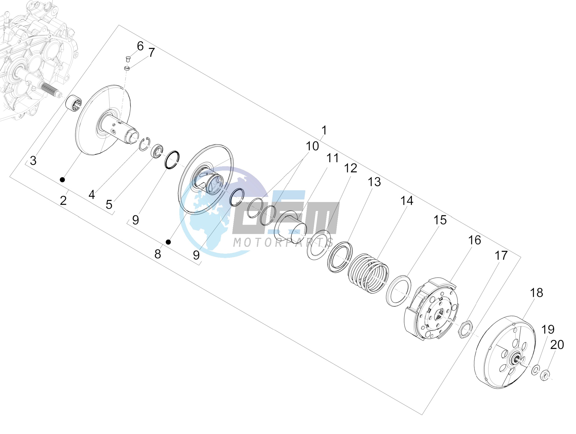 Driven pulley