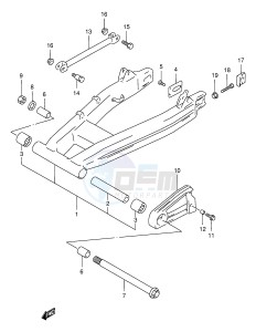 GSX400 (E30) drawing REAR SWINGING ARM