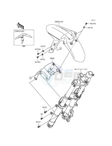 NINJA_300_ABS EX300BDF XX (EU ME A(FRICA) drawing Front Fender(s)