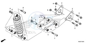 CB500FAE CB500F ABS UK - (E) drawing REAR CUSHION