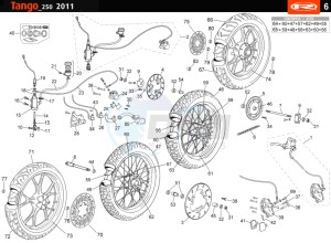 TANGO-250CC-4T-BLACK drawing WHEELS - BRAKE