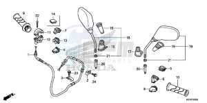 SH125E SH125 E drawing SWITCH/CABLE/MIRROR