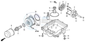 CBR600FS drawing OIL PAN/OIL PUMP