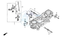 VTR1000SP RC51 drawing THROTTLE BODY (COMPONENT PARTS) (VTR1000SPY/1)