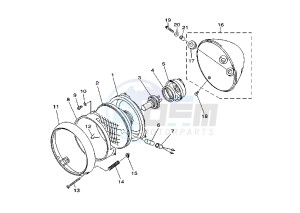 XVS A DRAG STAR CLASSIC 650 drawing HEADLIGHT