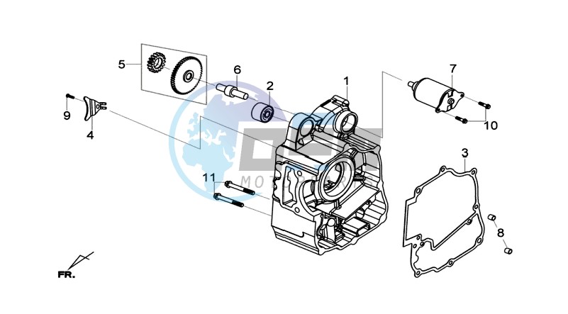 CRANKCASE RIGHT / START MOTOR