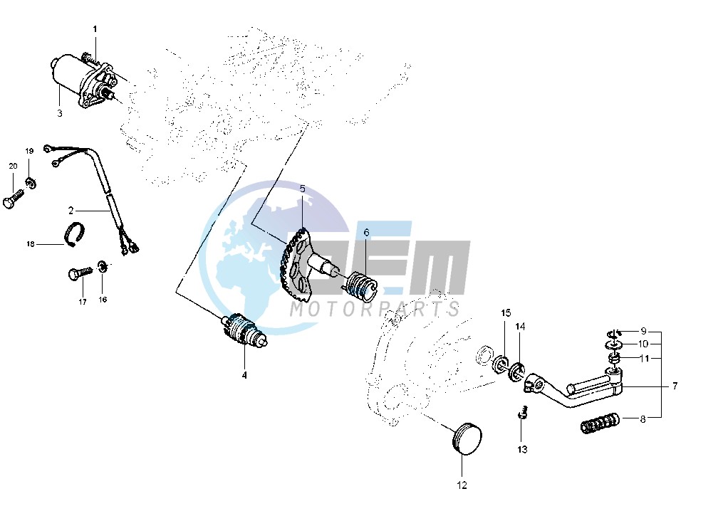 Starting Motor - Starting lever