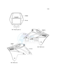 KLX 250 H [KLX250S] (H6F-H7F) H6F drawing DECALS-- H6F- -