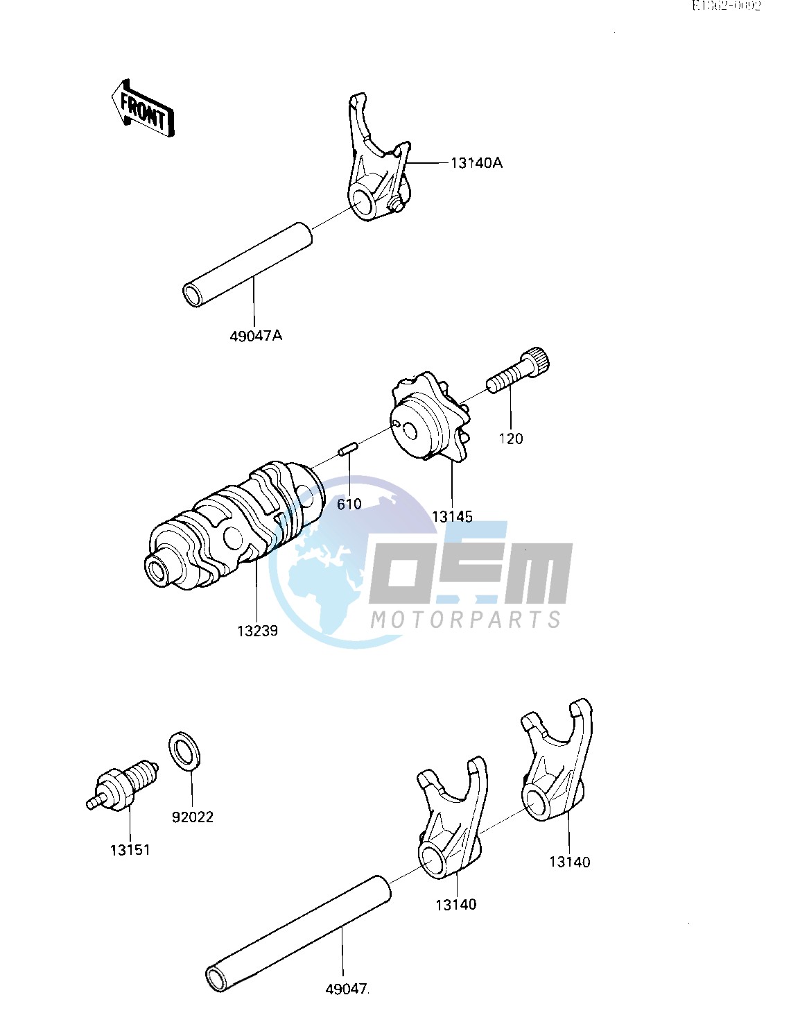 GEAR CHANGE DRUM & FORKS