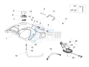 DORSODURO 900 E4 ABS (NAFTA) drawing Fuel tank