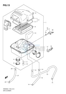 SV650S (E2) drawing AIR CLEANER