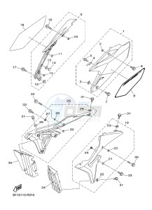 YZ450F (B115 B116 B117) drawing SIDE COVER