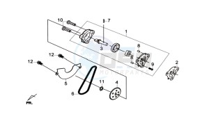 GTS 300I ABS L7 drawing OIL PUMP / V-BELT OIL PUMP