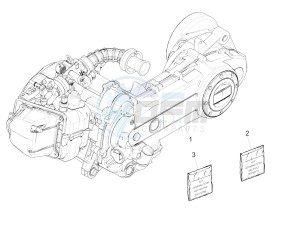 SPRINT 50 4T 3V 25 KMH E4 25 kmh (EMEA) drawing Engine, assembly