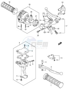 LT-F250 (E3-E28) drawing HANDLE LEVER (MODEL K4)