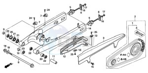 CBF600N drawing SWINGARM