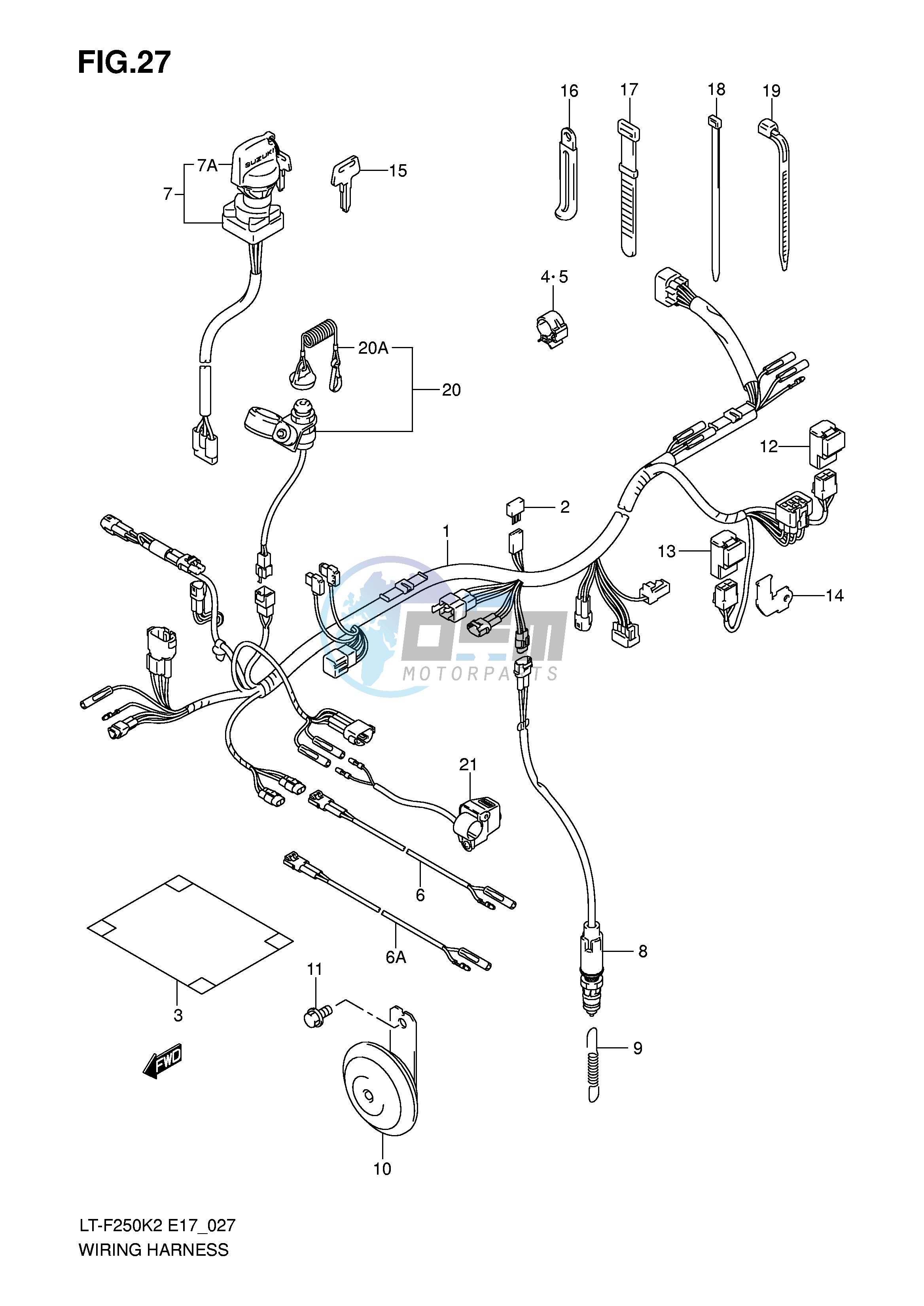 WIRING HARNESS (LT-F250K2 K3 K4 E17,E24)