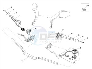 TUONO 1100 V4 FACTORY E4 ABS (APAC) drawing Handlebar - Controls