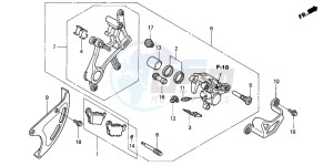 CR250R drawing REAR BRAKE CALIPER