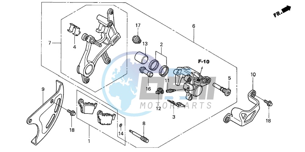 REAR BRAKE CALIPER