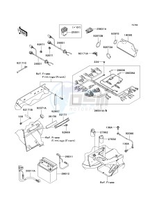 KAF 400 B [MULE 600] (B6F-B9F) B6F drawing CHASSIS ELECTRICAL EQUIPMENT