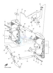 WR250F (1HCE) drawing RADIATOR & HOSE