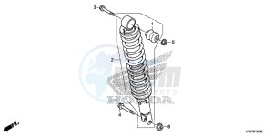 TRX420FM1E TRX420 Europe Direct - (ED) drawing REAR CUSHION