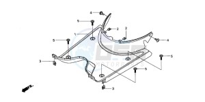 SH100 SCOOPY drawing FLOOR PANEL