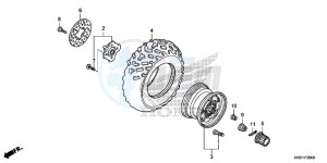 TRX420FM1H TRX420 ED drawing FRONT WHEEL