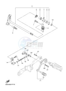 XVS950CR BOLT C-SPEC (B33N) drawing SHIFT SHAFT