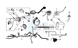 GTS 125 EURO 3 drawing WIRING HARNASS - ELECTRONIC PARTS