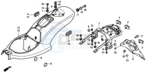 VT600C 400 drawing REAR FENDER