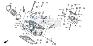 XL650V TRANSALP drawing REAR CYLINDER HEAD